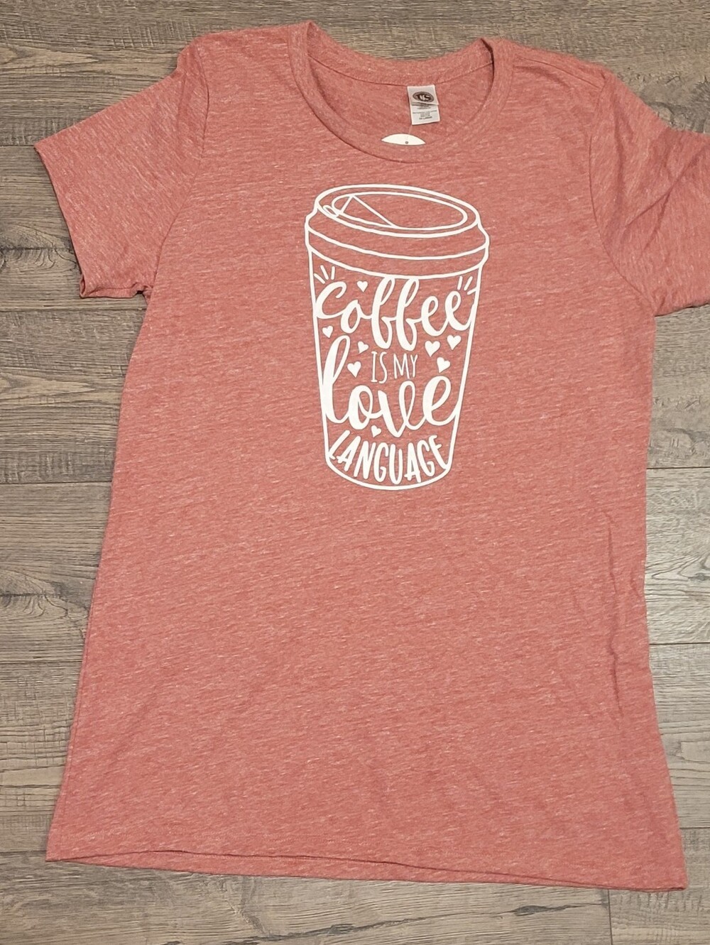 Coffee Is My Love Language Tee - Dusty Rose NWT